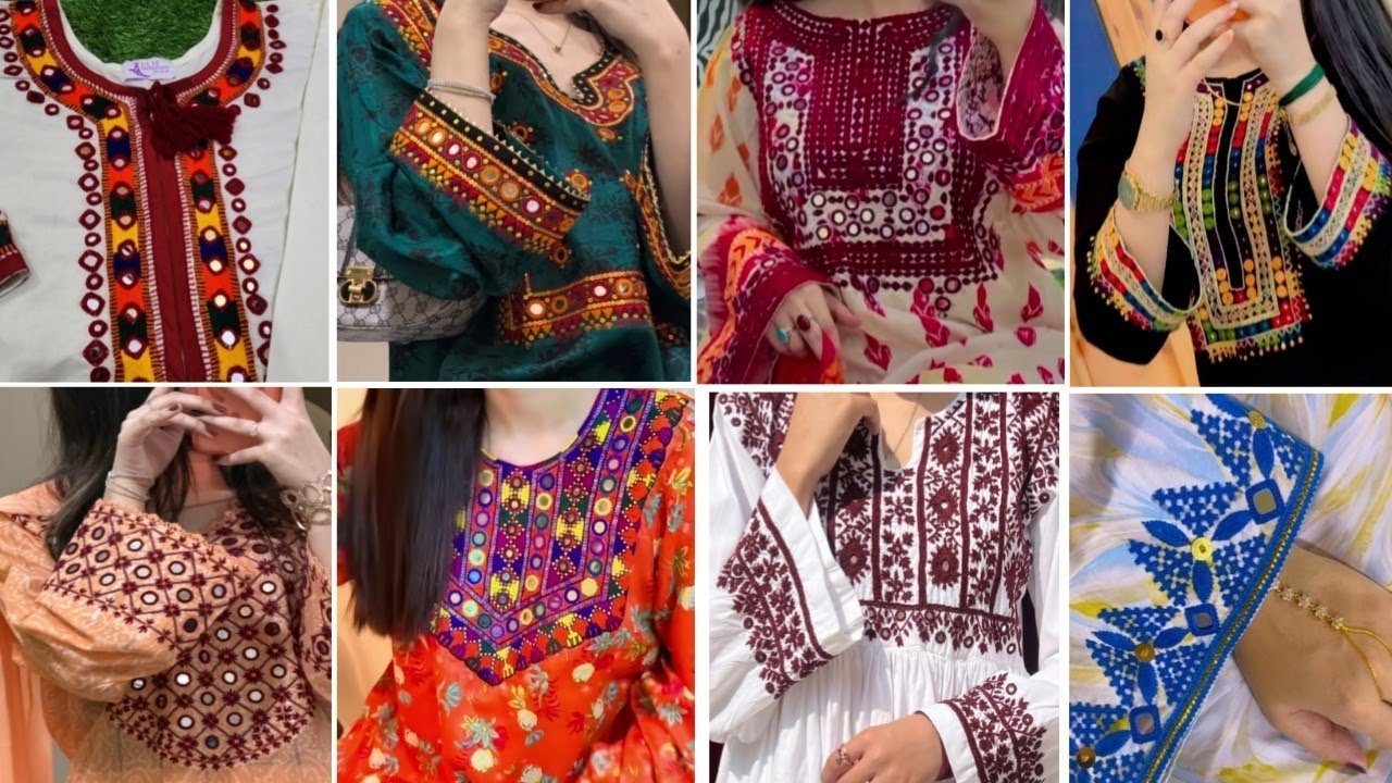 Traditional Sindhi Hand Embroidery Kurti Designs | | New Balochi Embroidery  Dress Design.