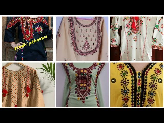 Part 2 Traditional Sindhi Kurti & Dress Designs | Hand Embroidery & Mirror  Work Collection 2025